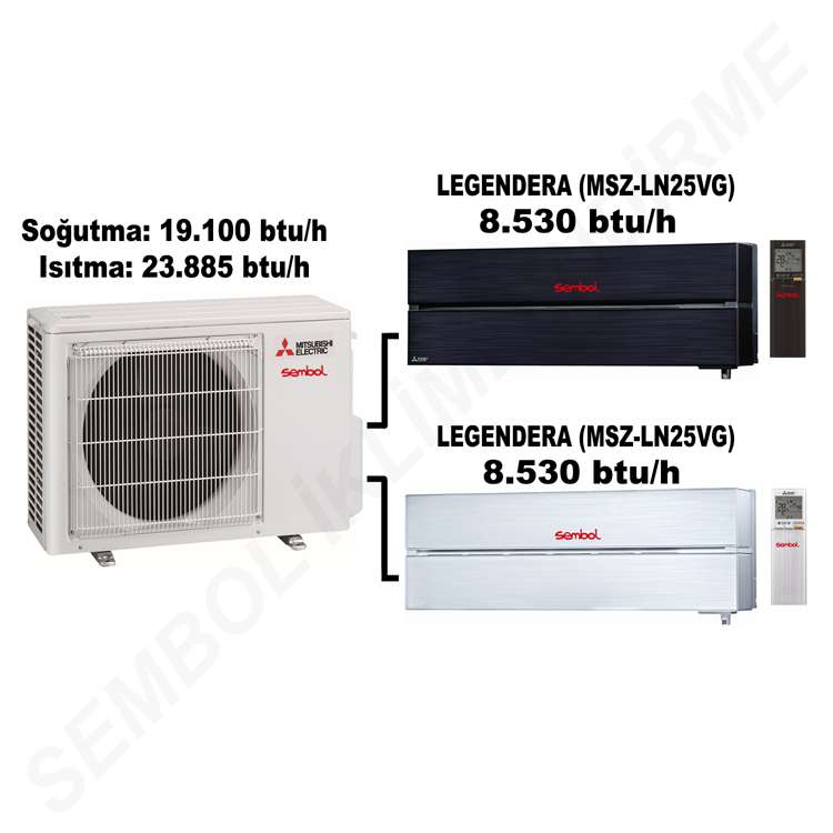 Mitsubishi Electric Legendera Multi Split Klima (8.530 btu/h + 8.530 btu/h)