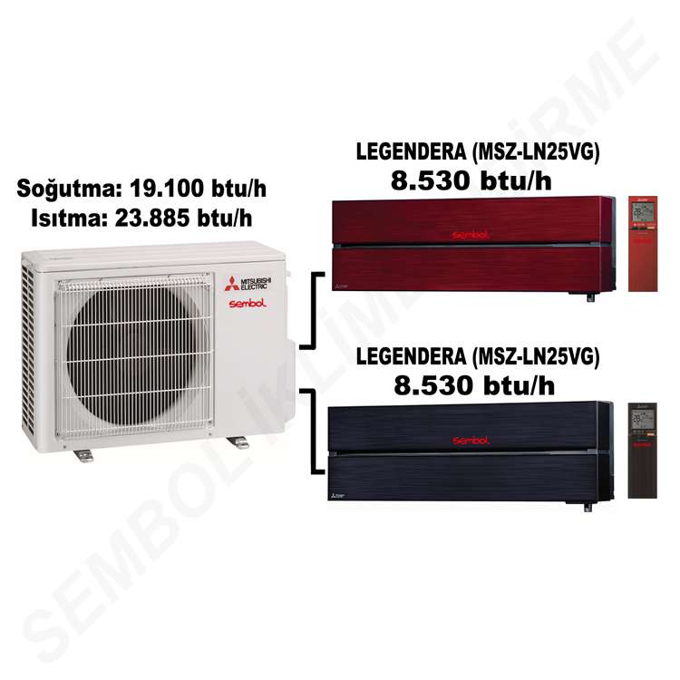 Mitsubishi Electric Legendera Multi Split Klima (8.530 btu/h + 8.530 btu/h)