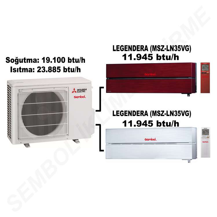 Mitsubishi Electric Legendera Multi Split Klima (11.945 btu/h + 11.945 btu/h)