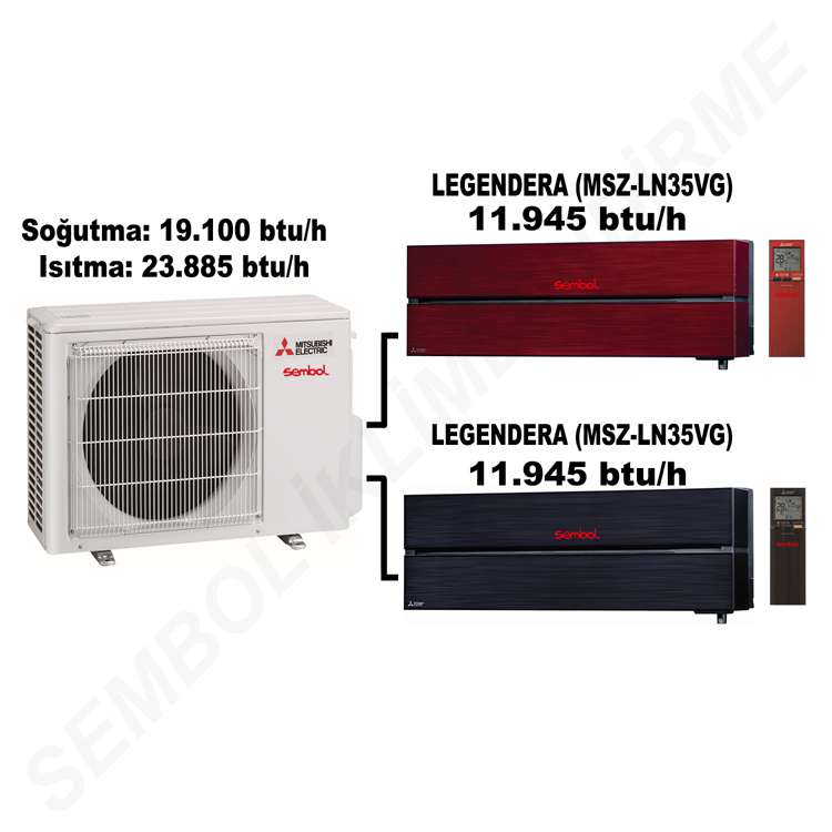 Mitsubishi Electric Legendera Multi Split Klima (11.945 btu/h + 11.945 btu/h)