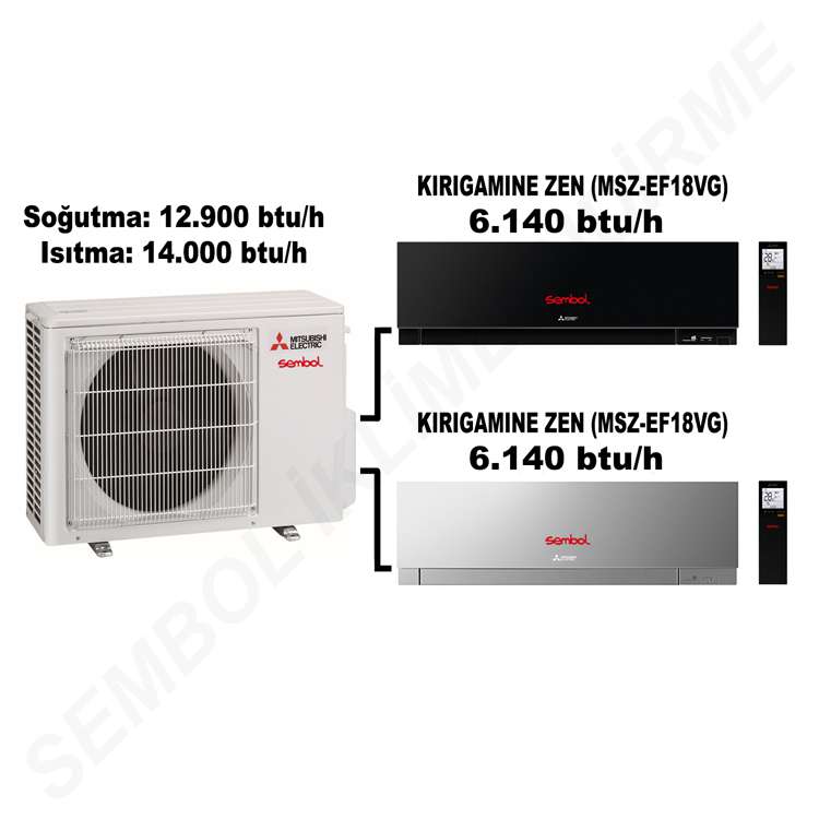 Mitsubishi Electric Kırıgamıne Zen Multi Split Klima (6.140 btu/h + 6.140 btu/h)