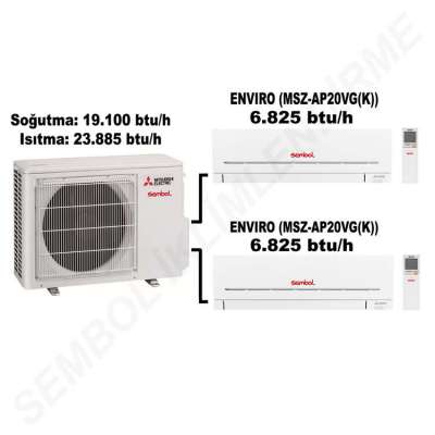 Mitsubishi Electric Envıro Multi Split Klima (6.825 btu/h + 6.825 btu/h)