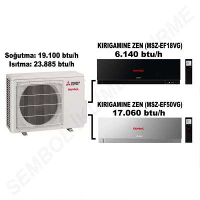 Mitsubishi Electric Kırıgamıne Zen Multi Split Klima (6.140 btu/h + 17.060 btu/h)